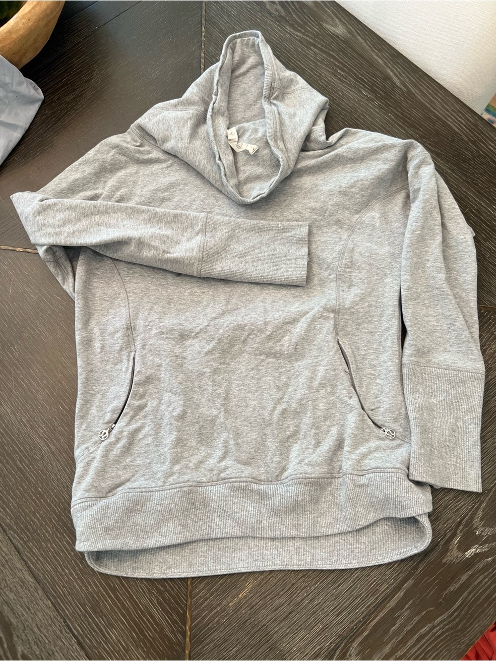 Lululemon womens Gray Cowl Neck Sweater Pullover